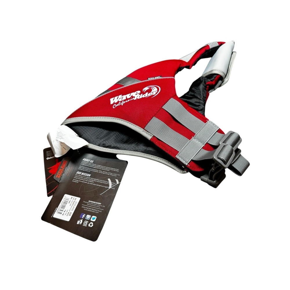 Zooland Dog Life Jacket Red Reflective Wave Rider Adjustable
